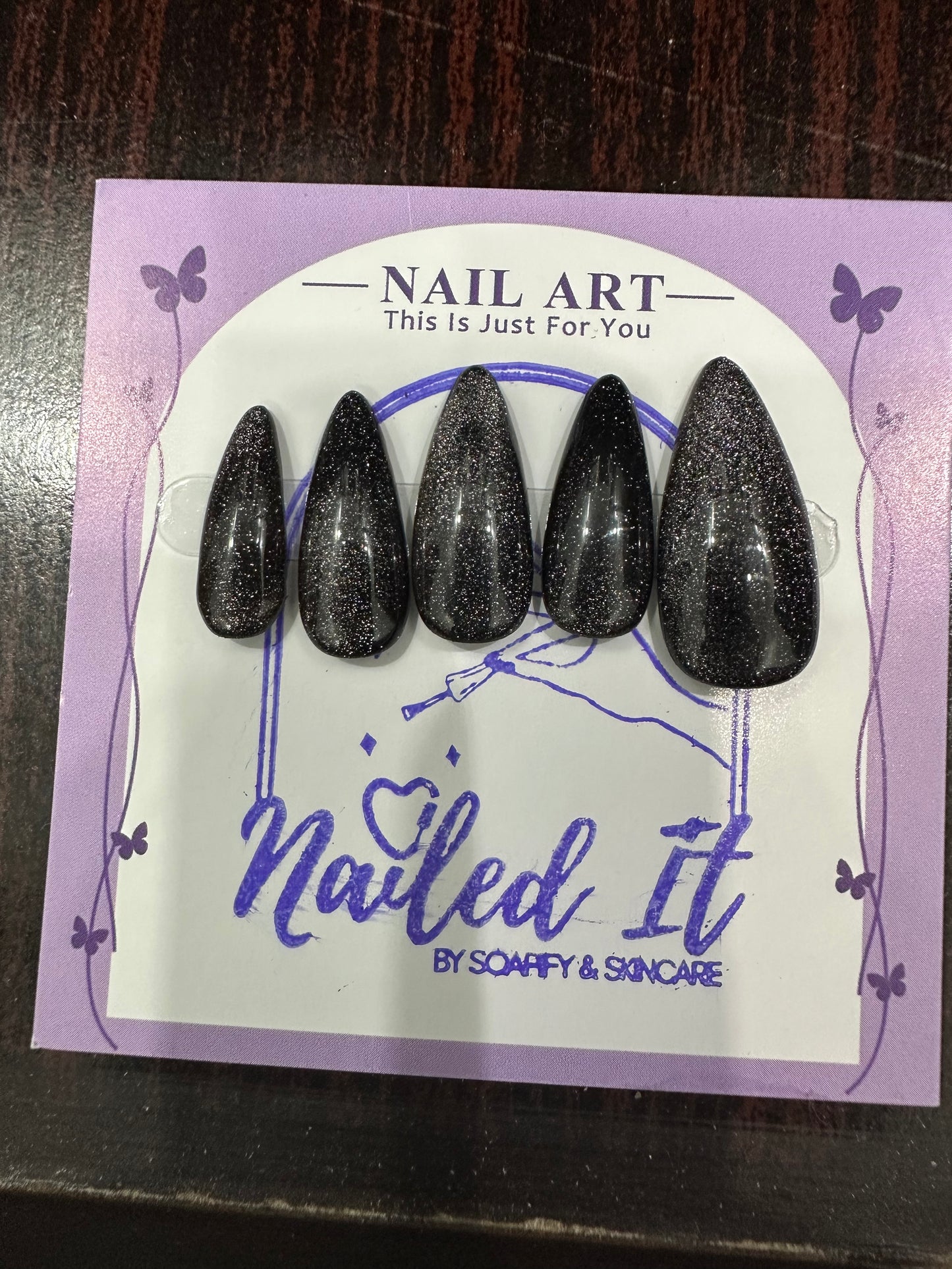 Midnight Glare Handmade Press-On Nails