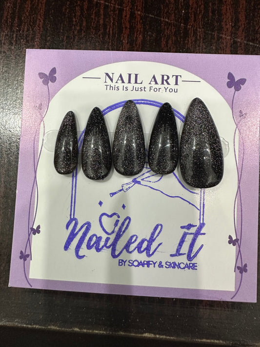 Midnight Glare Handmade Press-On Nails