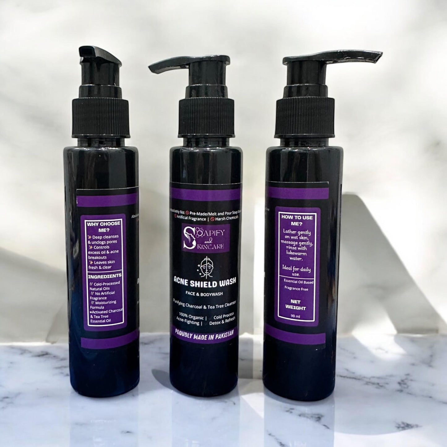 Acne Shield Wash – Purifying Face, Hand & Body Wash